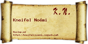 Kneifel Noémi névjegykártya